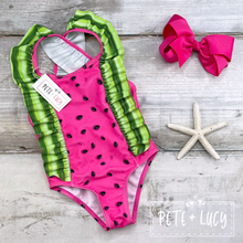 Load image into Gallery viewer, Watermelon Girl's One Piece Swim Suit