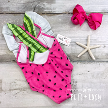 Load image into Gallery viewer, Watermelon Girl's One Piece Swim Suit