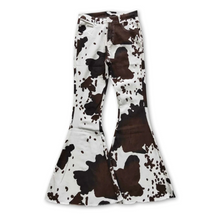 Load image into Gallery viewer, Cow Print Denim Ruffle Pants
