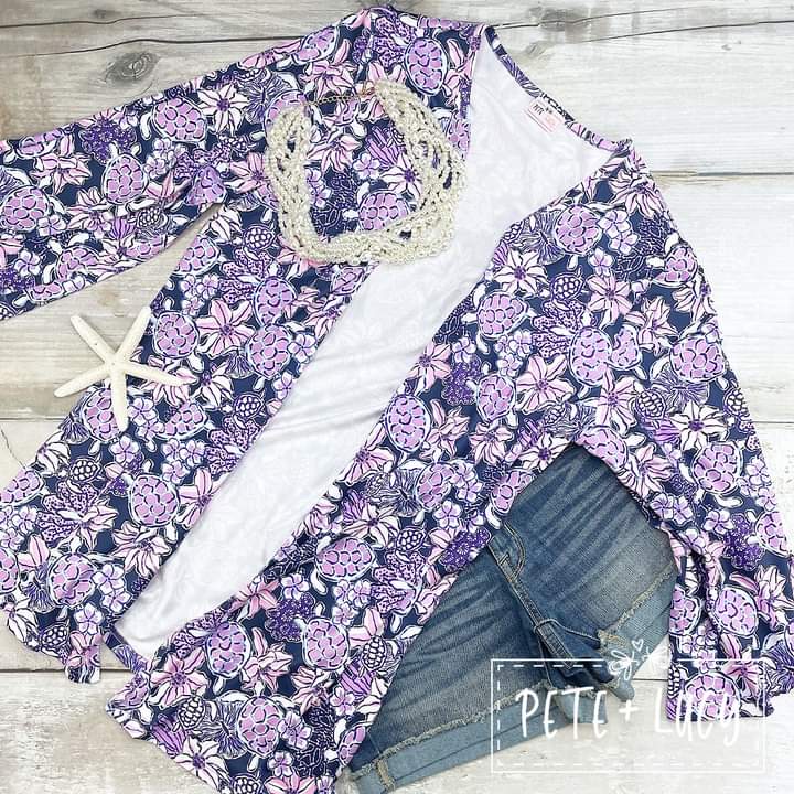 Tropical Turtles Women's Cardigan