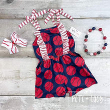 Load image into Gallery viewer, Take Me Out to the Ballgame Romper
