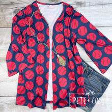 Load image into Gallery viewer, Take Me Out to the Ballgame Ladies Cardigan
