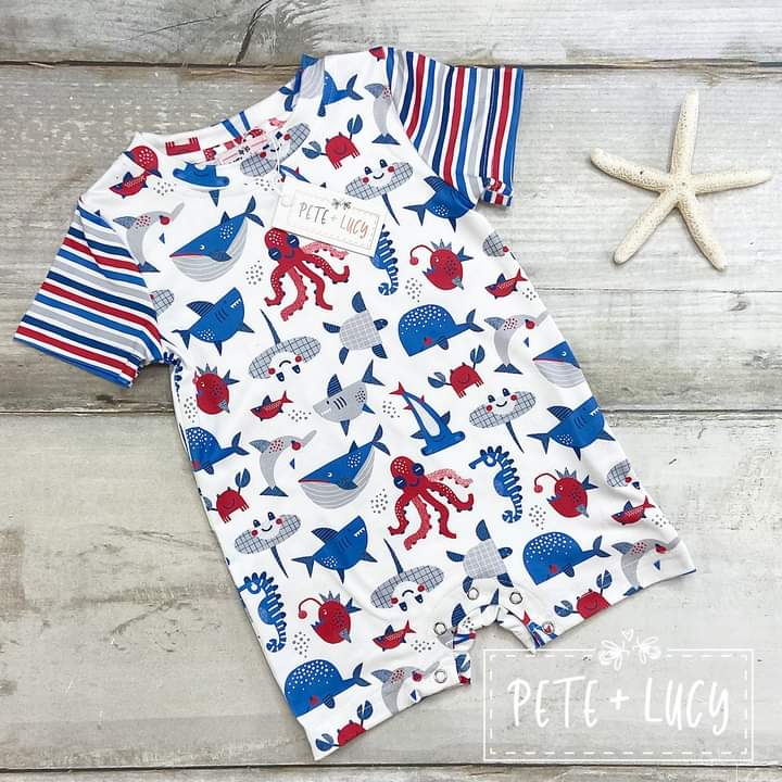 Summer Sea Friends Infant Romper