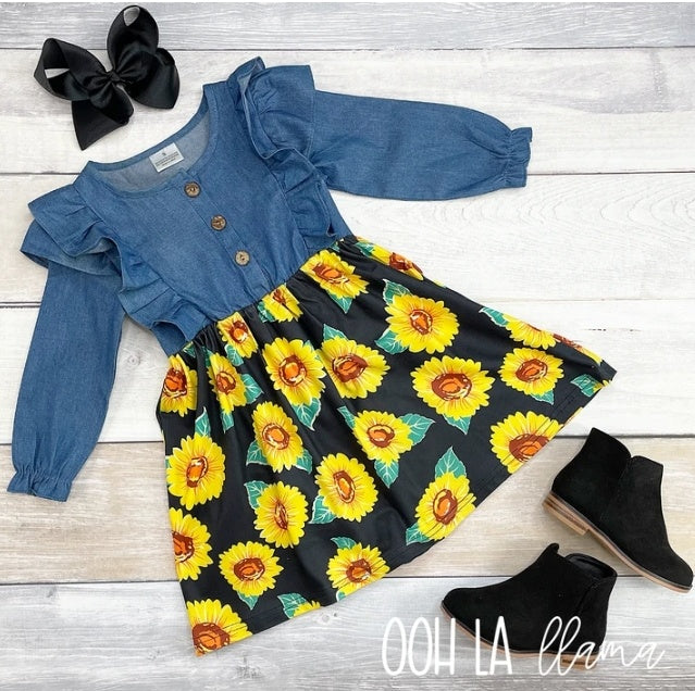 Sunflower Denim Dress