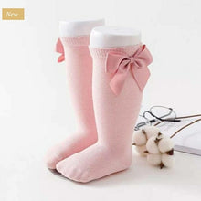 Load image into Gallery viewer, Girls Knee High Bow Socks
