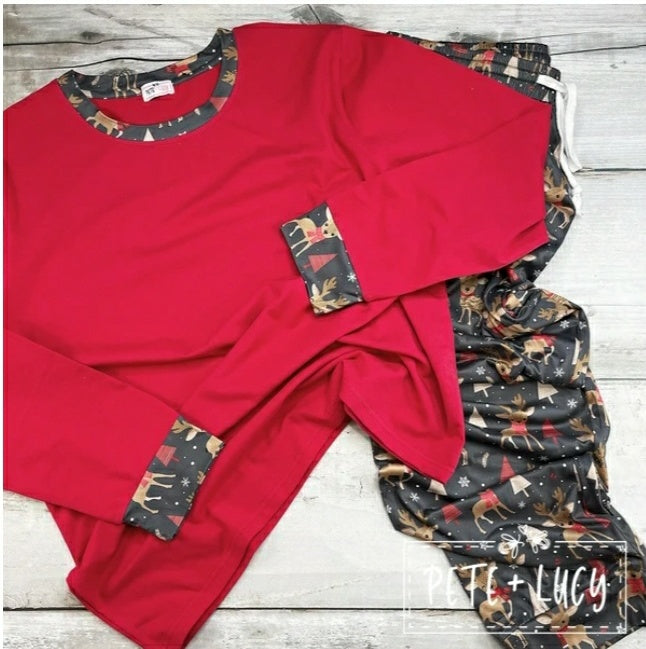 Holiday Loungewear Pant Set- Adult