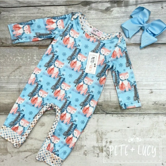Winter Fox Infant Romper