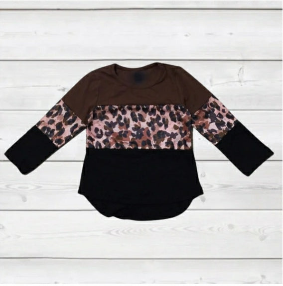 Leopard Brown Long Sleeve Top