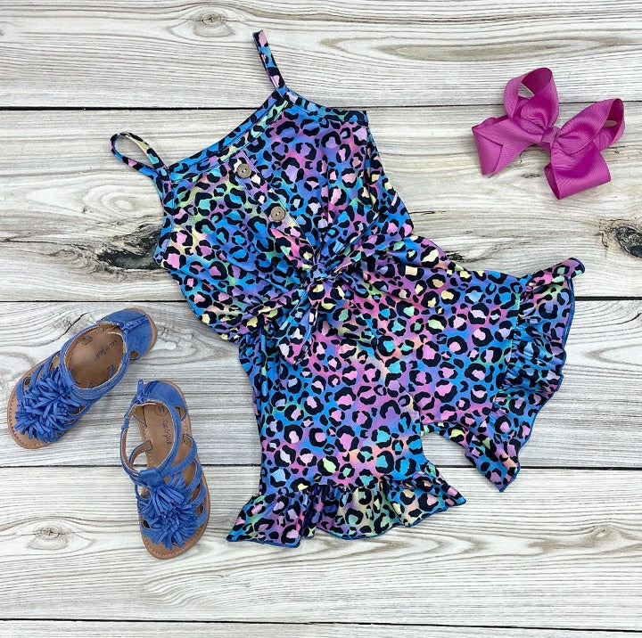 Rainbow Cheetah Romper