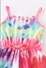 Load image into Gallery viewer, Rainbow Tie Dye Ruffle Jumpsuit
