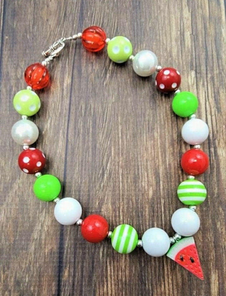 Watermelon Chunky Bead Necklace