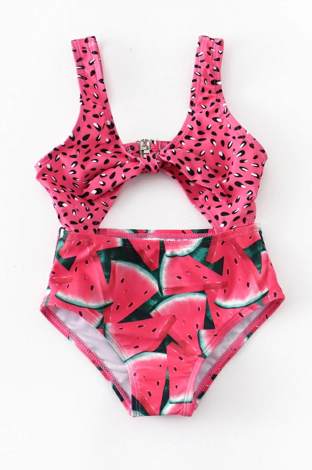 Watermelon Girl's One Piece Swim Suit