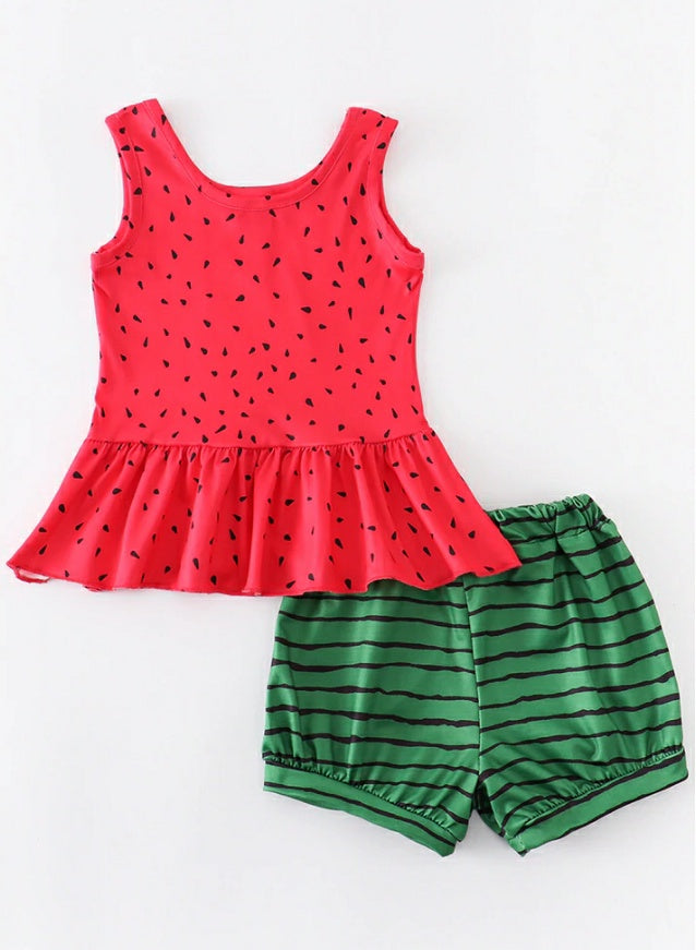 Watermelon Ruffle 2 Piece Set