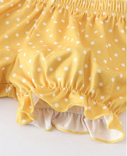 Load image into Gallery viewer, Mustard Bee Ruffle Infant 2 Piece Set
