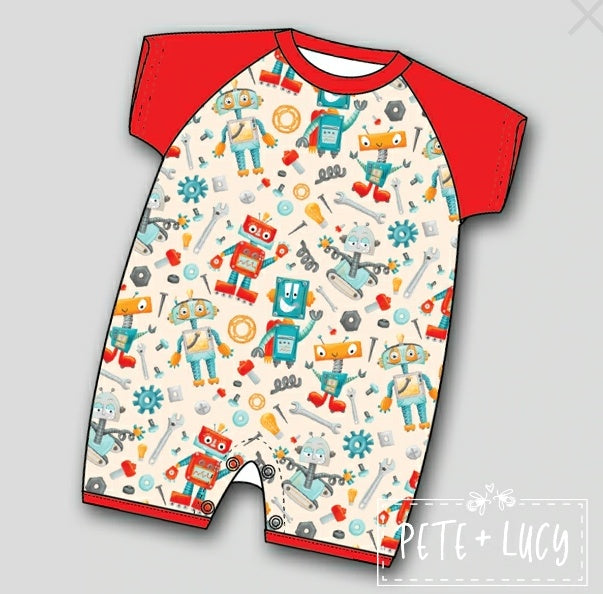 Mr. Roboto Boy's Infant Romper