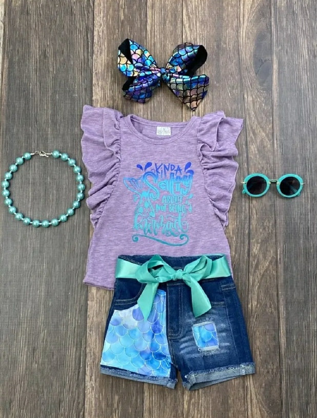 Kinda Salty 2 Piece Denim Set