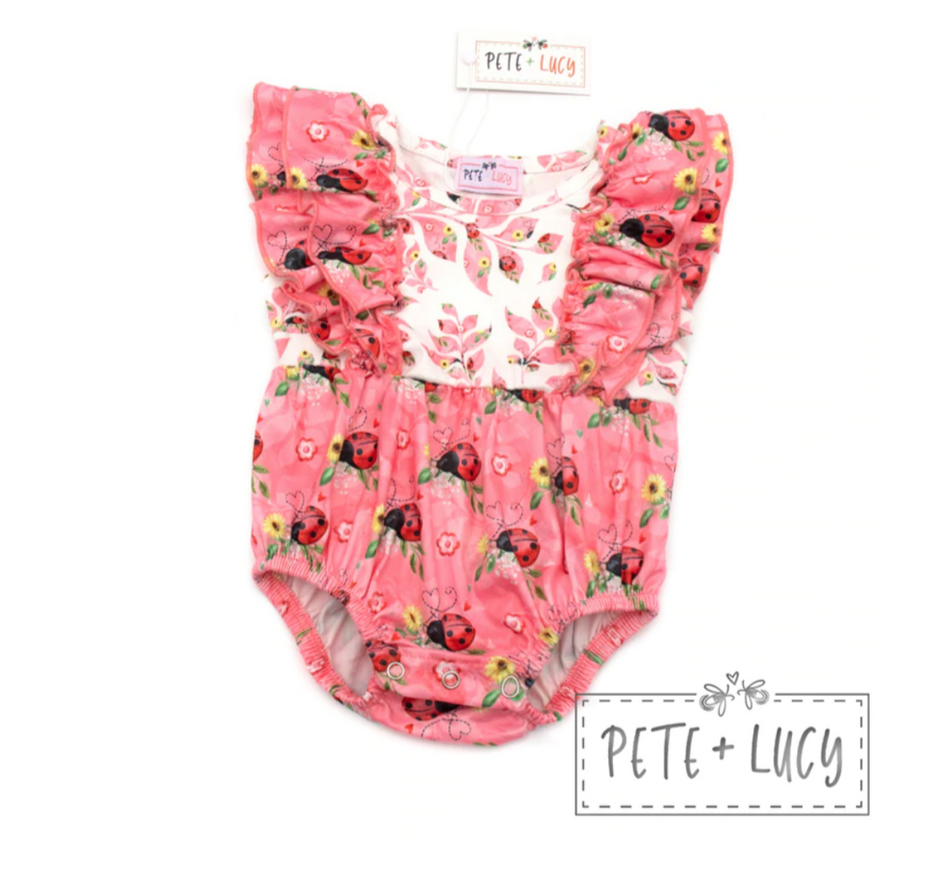 Sweet Ladybugs Infant Romper