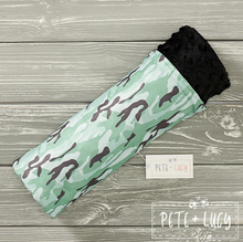 Load image into Gallery viewer, Grey Camo Minky Blanket
