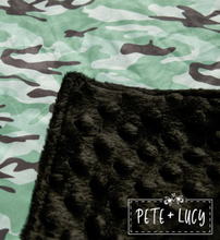 Load image into Gallery viewer, Grey Camo Minky Blanket
