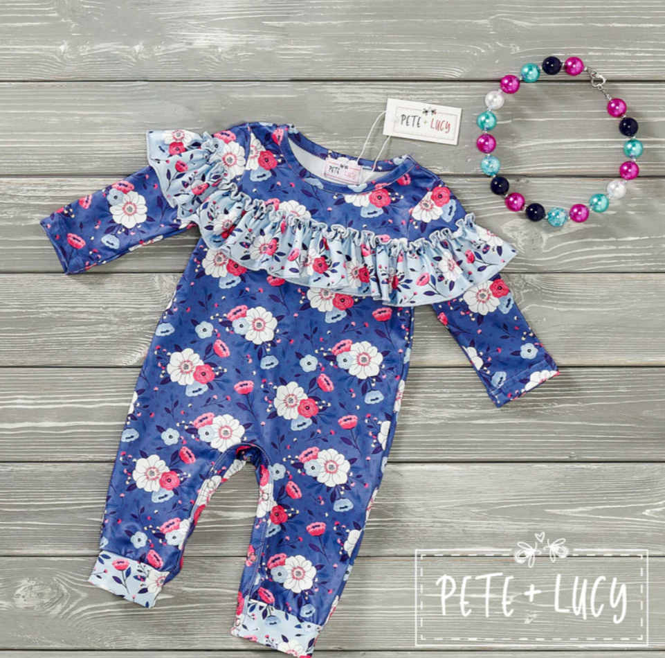 Country Denim Girl's Infant Romper