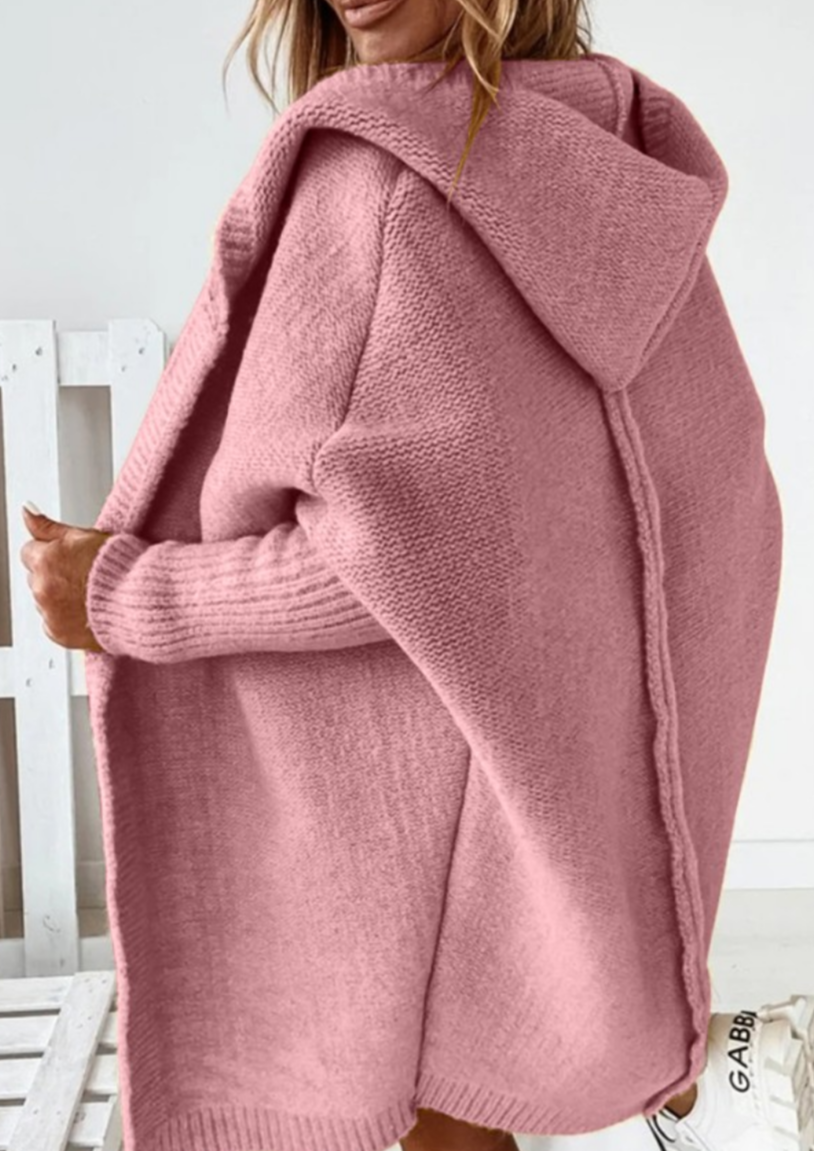 Loose Hooded Cardigan