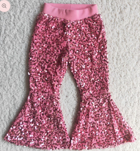Load image into Gallery viewer, Sequin Bell Bottom Pants (Multiple Colors)
