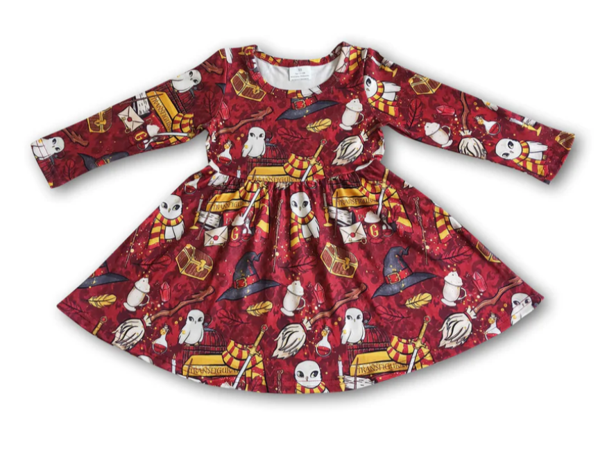House Griffindor Twirly Dress