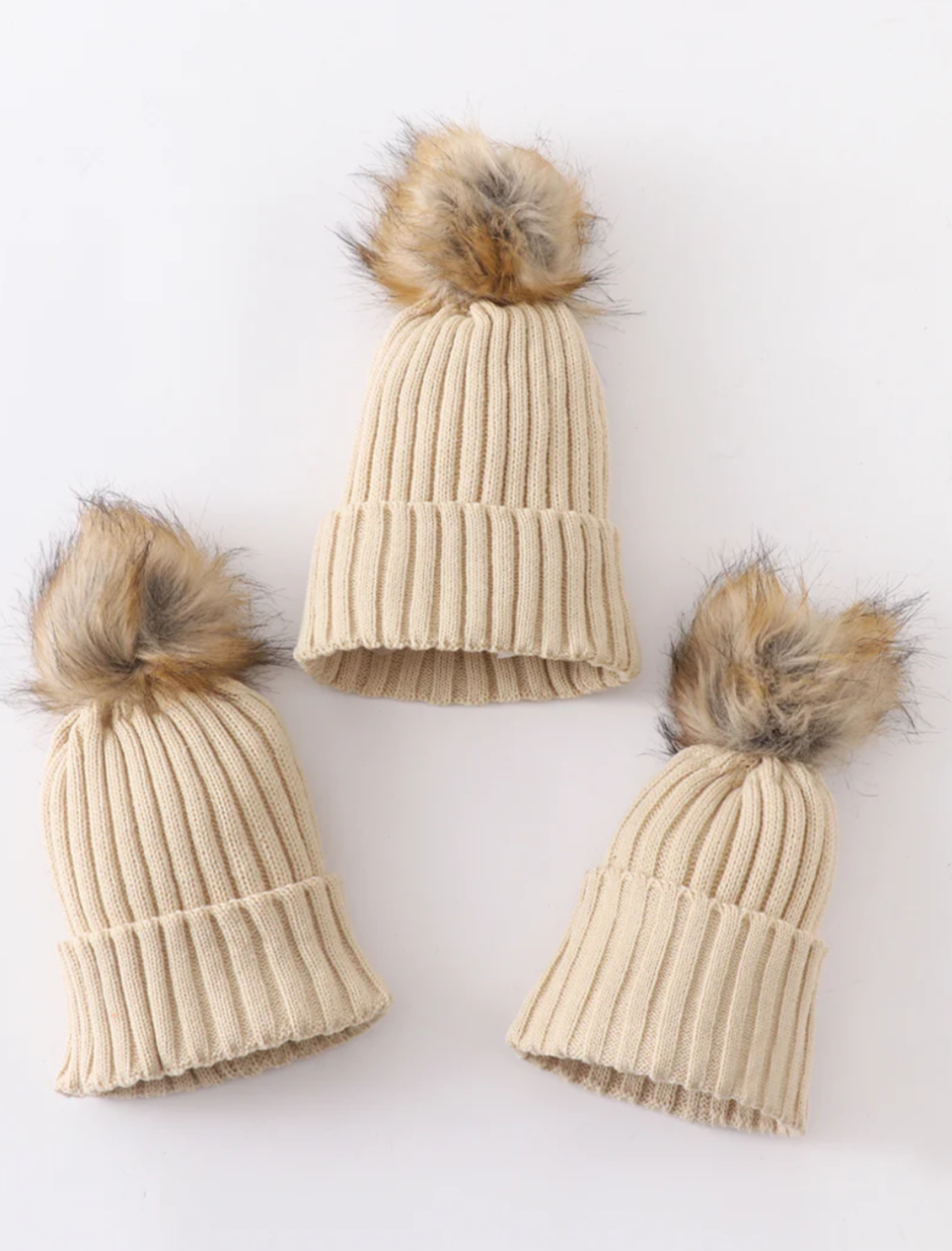 Pom Pom Beanie Hat (Multiple Colors)