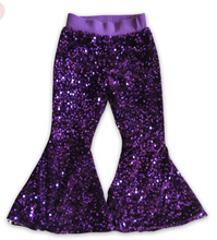 Load image into Gallery viewer, Sequin Bell Bottom Pants (Multiple Colors)
