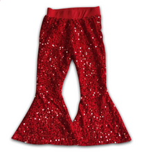 Load image into Gallery viewer, Sequin Bell Bottom Pants (Multiple Colors)
