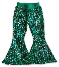 Load image into Gallery viewer, Sequin Bell Bottom Pants (Multiple Colors)
