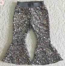 Load image into Gallery viewer, Sequin Bell Bottom Pants (Multiple Colors)
