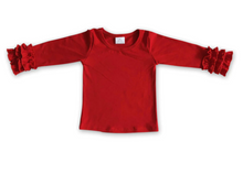 Load image into Gallery viewer, Ruffle Long Sleeve Top (Multiple Colors)
