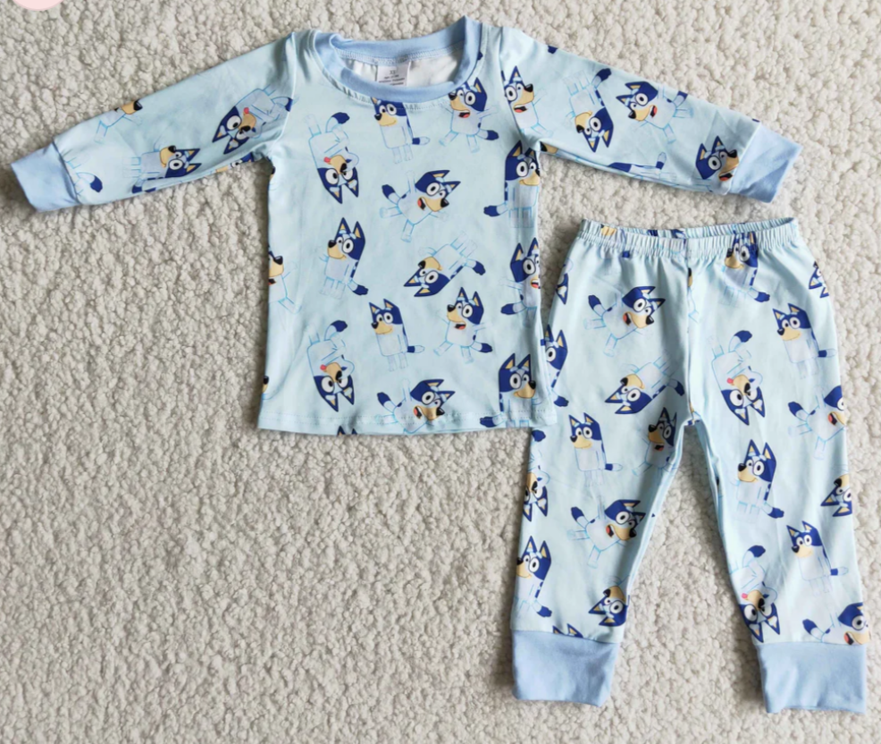 Pre-order: Blue Dog Character Pajamas (2 Styles)