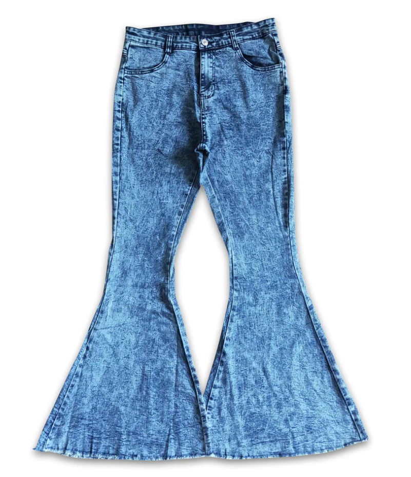 Blue Bell Bottom Pants- Women's