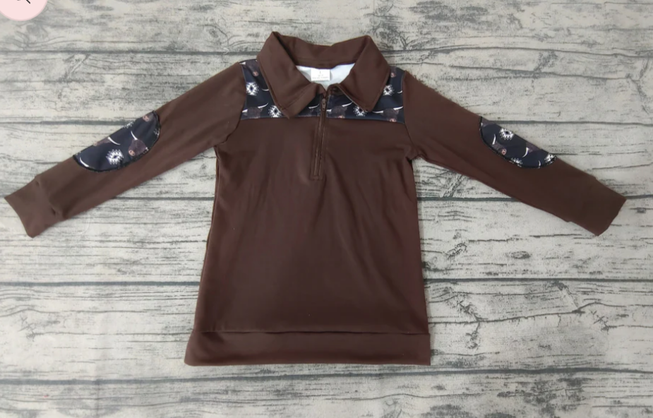 Brown Highland Cow Pullover