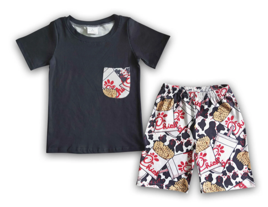 Black Fries Character 2 Piece Set