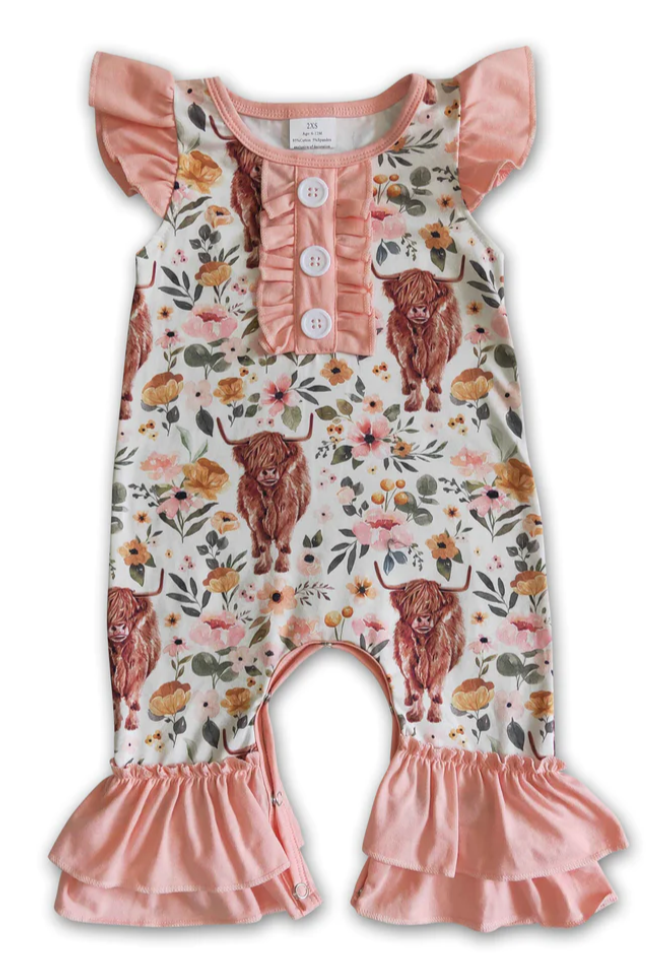 Highland Cow Infant Romper