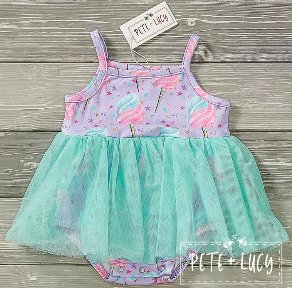 Cotton Candy Delights Tulle Romper